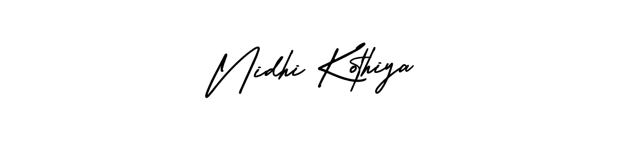AmerikaSignatureDemo-Regular is a professional signature style that is perfect for those who want to add a touch of class to their signature. It is also a great choice for those who want to make their signature more unique. Get Nidhi Kothiya name to fancy signature for free. Nidhi Kothiya signature style 3 images and pictures png