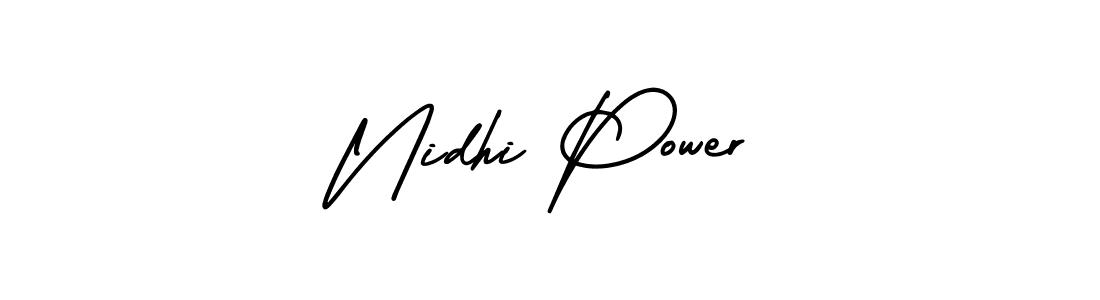 It looks lik you need a new signature style for name Nidhi Power. Design unique handwritten (AmerikaSignatureDemo-Regular) signature with our free signature maker in just a few clicks. Nidhi Power signature style 3 images and pictures png