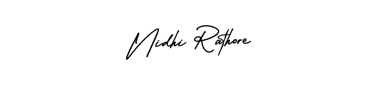 Make a beautiful signature design for name Nidhi Rathore. With this signature (AmerikaSignatureDemo-Regular) style, you can create a handwritten signature for free. Nidhi Rathore signature style 3 images and pictures png