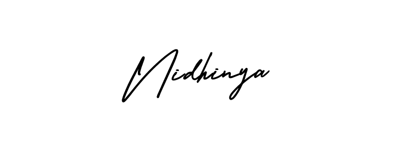 Best and Professional Signature Style for Nidhinya. AmerikaSignatureDemo-Regular Best Signature Style Collection. Nidhinya signature style 3 images and pictures png