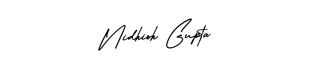 if you are searching for the best signature style for your name Nidhish Gupta. so please give up your signature search. here we have designed multiple signature styles  using AmerikaSignatureDemo-Regular. Nidhish Gupta signature style 3 images and pictures png