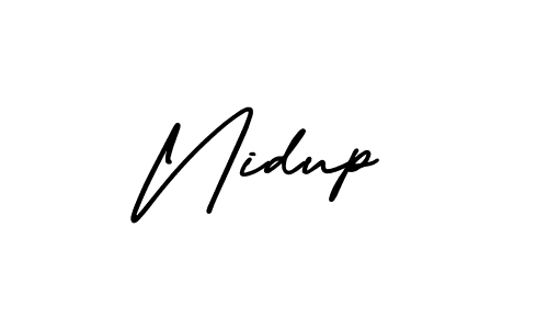 Create a beautiful signature design for name Nidup. With this signature (AmerikaSignatureDemo-Regular) fonts, you can make a handwritten signature for free. Nidup signature style 3 images and pictures png