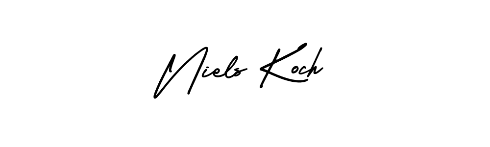 Niels Koch stylish signature style. Best Handwritten Sign (AmerikaSignatureDemo-Regular) for my name. Handwritten Signature Collection Ideas for my name Niels Koch. Niels Koch signature style 3 images and pictures png