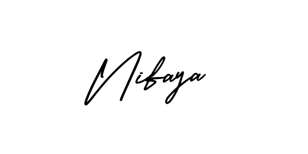 Also You can easily find your signature by using the search form. We will create Nifaya name handwritten signature images for you free of cost using AmerikaSignatureDemo-Regular sign style. Nifaya signature style 3 images and pictures png