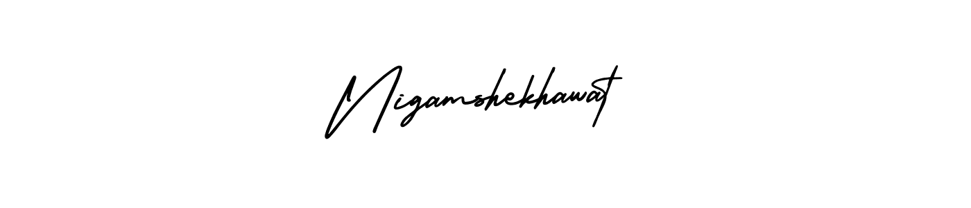 if you are searching for the best signature style for your name Nigamshekhawat. so please give up your signature search. here we have designed multiple signature styles  using AmerikaSignatureDemo-Regular. Nigamshekhawat signature style 3 images and pictures png
