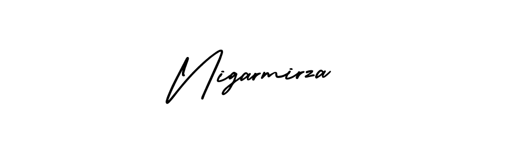 Check out images of Autograph of Nigarmirza name. Actor Nigarmirza Signature Style. AmerikaSignatureDemo-Regular is a professional sign style online. Nigarmirza signature style 3 images and pictures png