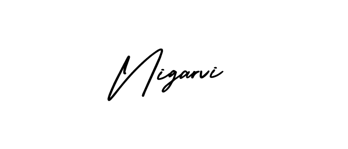 AmerikaSignatureDemo-Regular is a professional signature style that is perfect for those who want to add a touch of class to their signature. It is also a great choice for those who want to make their signature more unique. Get Nigarvi name to fancy signature for free. Nigarvi signature style 3 images and pictures png