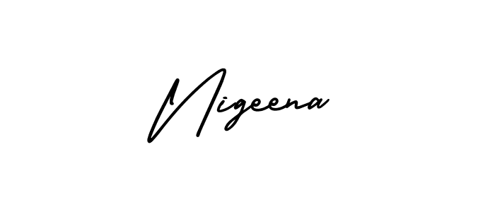 Make a short Nigeena signature style. Manage your documents anywhere anytime using AmerikaSignatureDemo-Regular. Create and add eSignatures, submit forms, share and send files easily. Nigeena signature style 3 images and pictures png