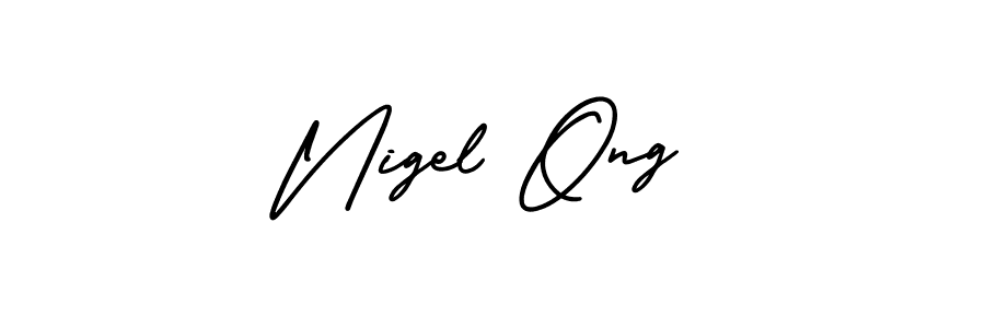 Create a beautiful signature design for name Nigel Ong. With this signature (AmerikaSignatureDemo-Regular) fonts, you can make a handwritten signature for free. Nigel Ong signature style 3 images and pictures png