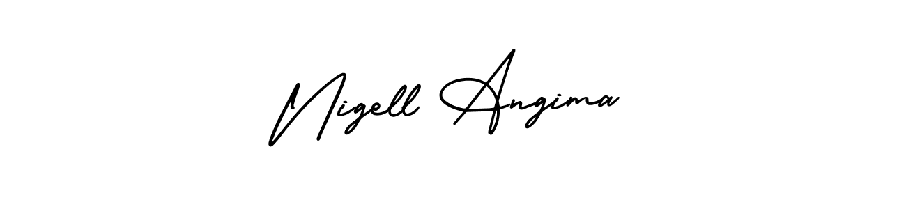 Best and Professional Signature Style for Nigell Angima. AmerikaSignatureDemo-Regular Best Signature Style Collection. Nigell Angima signature style 3 images and pictures png