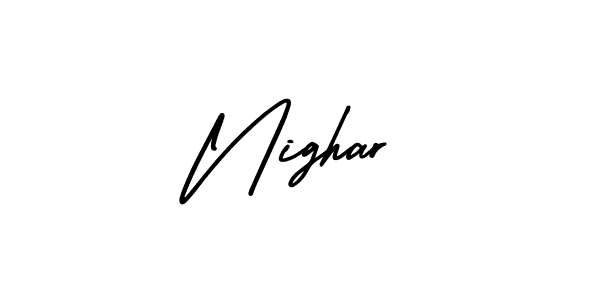 Make a beautiful signature design for name Nighar. With this signature (AmerikaSignatureDemo-Regular) style, you can create a handwritten signature for free. Nighar signature style 3 images and pictures png