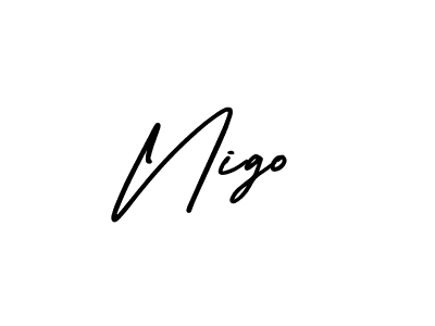 The best way (AmerikaSignatureDemo-Regular) to make a short signature is to pick only two or three words in your name. The name Nigo include a total of six letters. For converting this name. Nigo signature style 3 images and pictures png