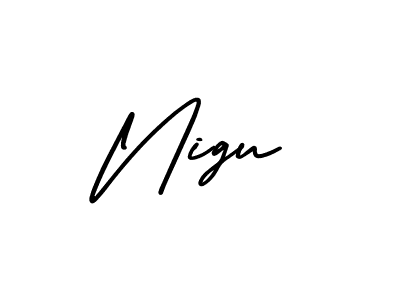 if you are searching for the best signature style for your name Nigu. so please give up your signature search. here we have designed multiple signature styles  using AmerikaSignatureDemo-Regular. Nigu signature style 3 images and pictures png