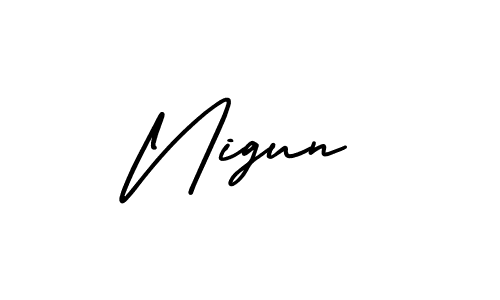 How to Draw Nigun signature style? AmerikaSignatureDemo-Regular is a latest design signature styles for name Nigun. Nigun signature style 3 images and pictures png