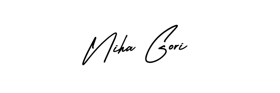 Check out images of Autograph of Niha Gori name. Actor Niha Gori Signature Style. AmerikaSignatureDemo-Regular is a professional sign style online. Niha Gori signature style 3 images and pictures png