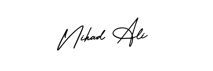 if you are searching for the best signature style for your name Nihad Ali. so please give up your signature search. here we have designed multiple signature styles  using AmerikaSignatureDemo-Regular. Nihad Ali signature style 3 images and pictures png