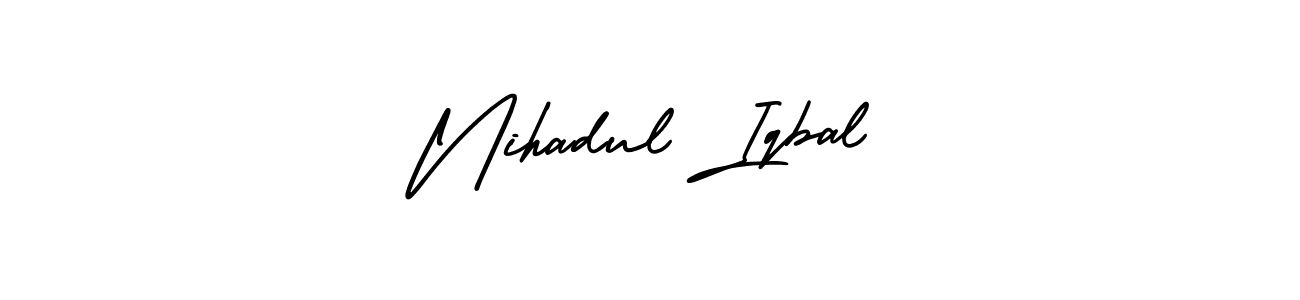 AmerikaSignatureDemo-Regular is a professional signature style that is perfect for those who want to add a touch of class to their signature. It is also a great choice for those who want to make their signature more unique. Get Nihadul Iqbal name to fancy signature for free. Nihadul Iqbal signature style 3 images and pictures png