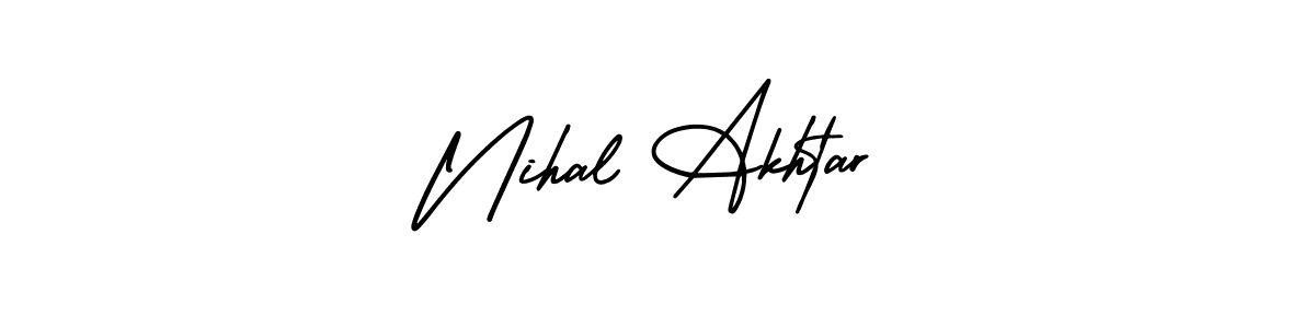 Make a short Nihal Akhtar signature style. Manage your documents anywhere anytime using AmerikaSignatureDemo-Regular. Create and add eSignatures, submit forms, share and send files easily. Nihal Akhtar signature style 3 images and pictures png