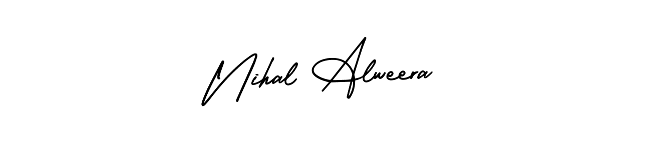 How to make Nihal Alweera signature? AmerikaSignatureDemo-Regular is a professional autograph style. Create handwritten signature for Nihal Alweera name. Nihal Alweera signature style 3 images and pictures png