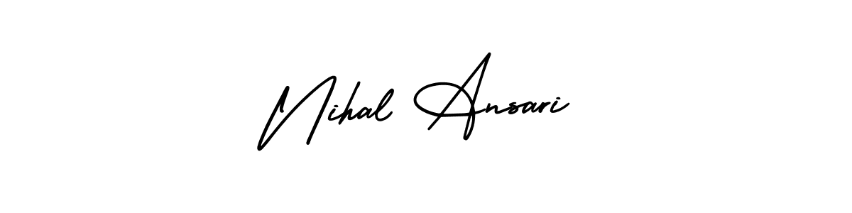 Also You can easily find your signature by using the search form. We will create Nihal Ansari name handwritten signature images for you free of cost using AmerikaSignatureDemo-Regular sign style. Nihal Ansari signature style 3 images and pictures png