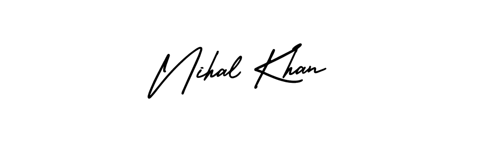 Nihal Khan stylish signature style. Best Handwritten Sign (AmerikaSignatureDemo-Regular) for my name. Handwritten Signature Collection Ideas for my name Nihal Khan. Nihal Khan signature style 3 images and pictures png