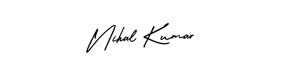This is the best signature style for the Nihal Kumar name. Also you like these signature font (AmerikaSignatureDemo-Regular). Mix name signature. Nihal Kumar signature style 3 images and pictures png