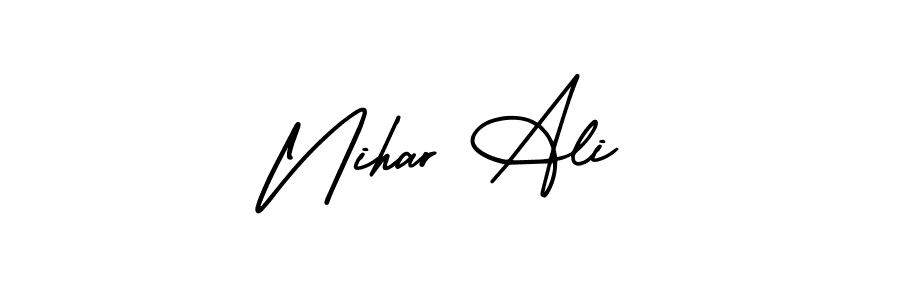 Make a short Nihar Ali signature style. Manage your documents anywhere anytime using AmerikaSignatureDemo-Regular. Create and add eSignatures, submit forms, share and send files easily. Nihar Ali signature style 3 images and pictures png
