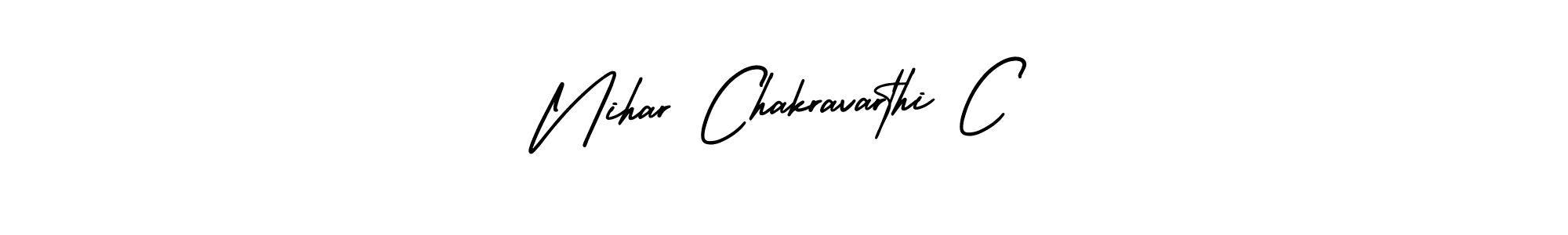 How to make Nihar Chakravarthi C signature? AmerikaSignatureDemo-Regular is a professional autograph style. Create handwritten signature for Nihar Chakravarthi C name. Nihar Chakravarthi C signature style 3 images and pictures png