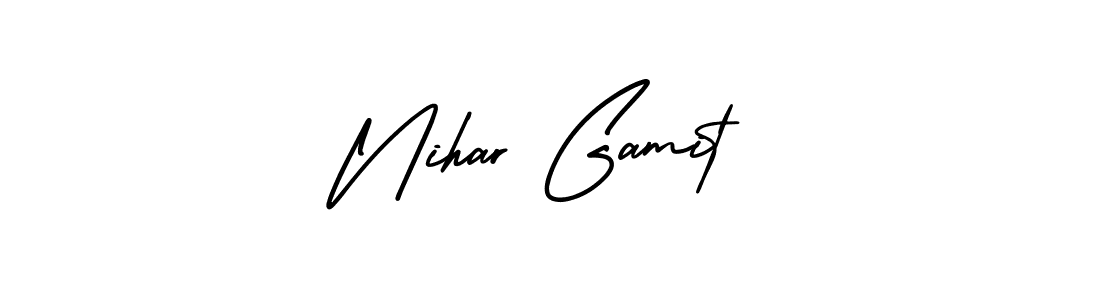 Best and Professional Signature Style for Nihar Gamit. AmerikaSignatureDemo-Regular Best Signature Style Collection. Nihar Gamit signature style 3 images and pictures png