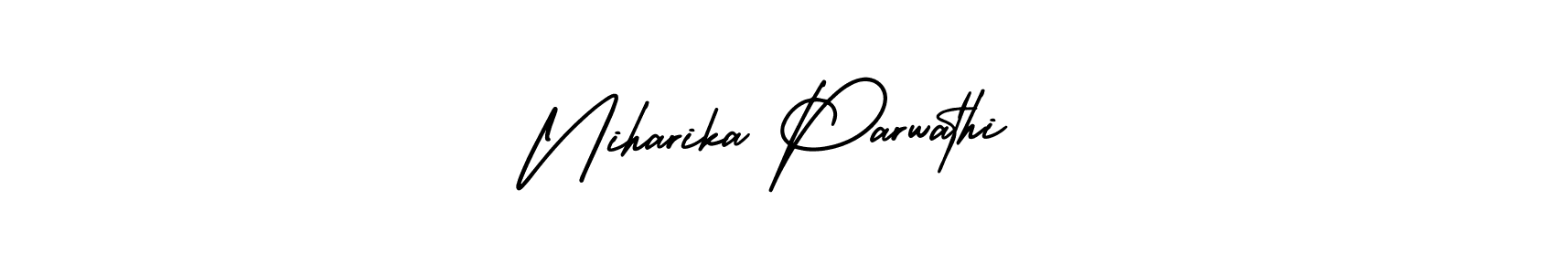 Also we have Niharika Parwathi name is the best signature style. Create professional handwritten signature collection using AmerikaSignatureDemo-Regular autograph style. Niharika Parwathi signature style 3 images and pictures png