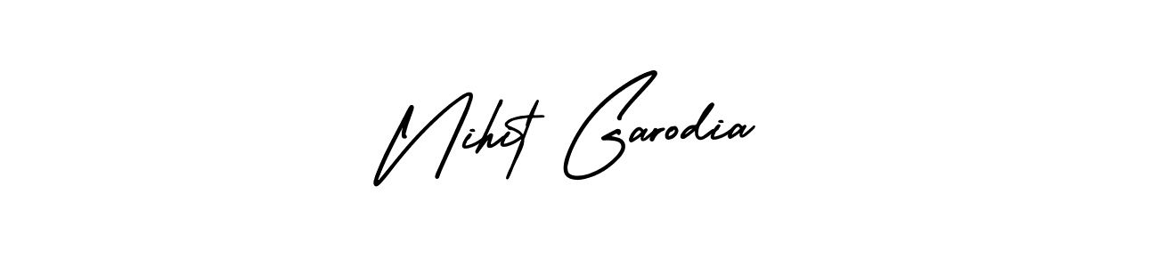 It looks lik you need a new signature style for name Nihit Garodia. Design unique handwritten (AmerikaSignatureDemo-Regular) signature with our free signature maker in just a few clicks. Nihit Garodia signature style 3 images and pictures png