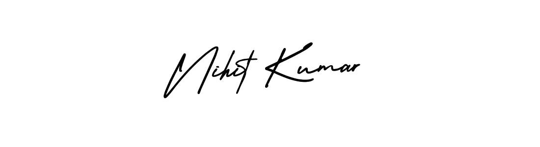 Also You can easily find your signature by using the search form. We will create Nihit Kumar name handwritten signature images for you free of cost using AmerikaSignatureDemo-Regular sign style. Nihit Kumar signature style 3 images and pictures png