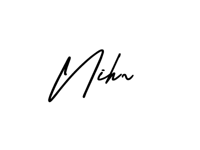 Create a beautiful signature design for name Nih~. With this signature (AmerikaSignatureDemo-Regular) fonts, you can make a handwritten signature for free. Nih~ signature style 3 images and pictures png