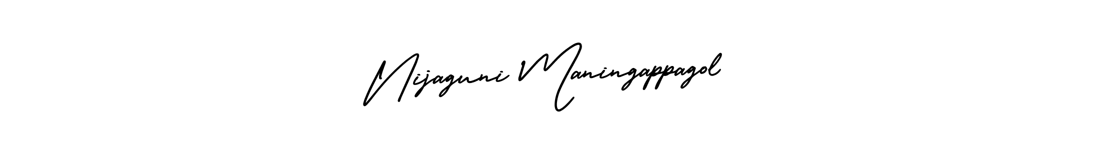 Also You can easily find your signature by using the search form. We will create Nijaguni Maningappagol name handwritten signature images for you free of cost using AmerikaSignatureDemo-Regular sign style. Nijaguni Maningappagol signature style 3 images and pictures png