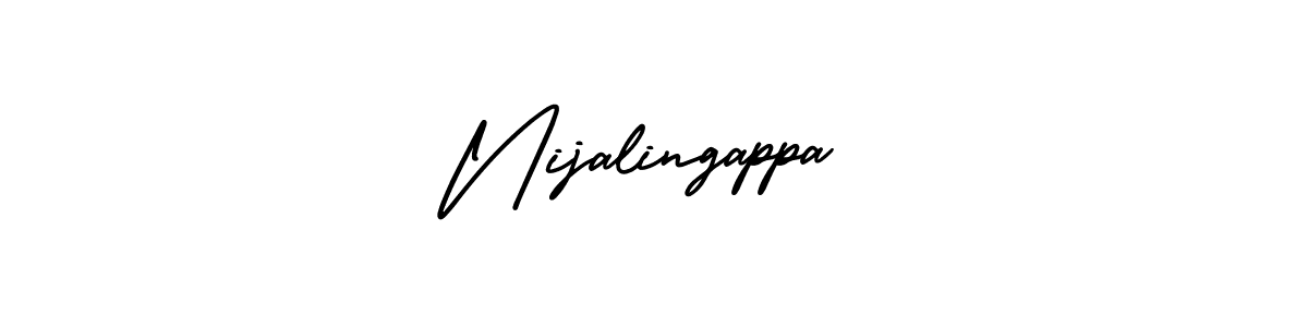 Use a signature maker to create a handwritten signature online. With this signature software, you can design (AmerikaSignatureDemo-Regular) your own signature for name Nijalingappa. Nijalingappa signature style 3 images and pictures png