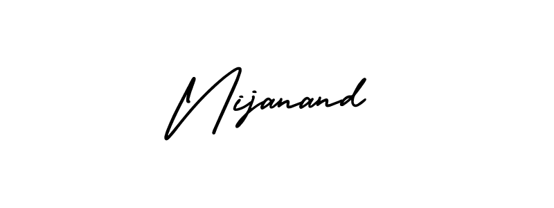 Use a signature maker to create a handwritten signature online. With this signature software, you can design (AmerikaSignatureDemo-Regular) your own signature for name Nijanand. Nijanand signature style 3 images and pictures png