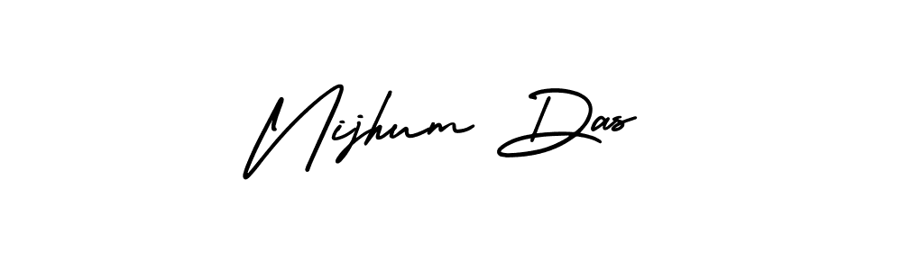 How to make Nijhum Das signature? AmerikaSignatureDemo-Regular is a professional autograph style. Create handwritten signature for Nijhum Das name. Nijhum Das signature style 3 images and pictures png