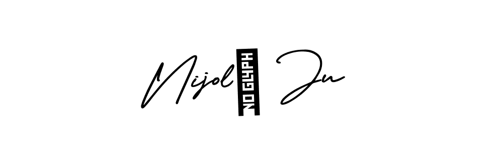 It looks lik you need a new signature style for name Nijolė Ju. Design unique handwritten (AmerikaSignatureDemo-Regular) signature with our free signature maker in just a few clicks. Nijolė Ju signature style 3 images and pictures png