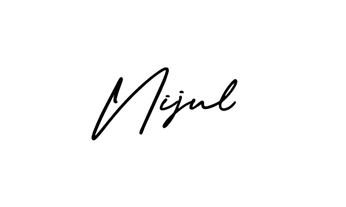 Design your own signature with our free online signature maker. With this signature software, you can create a handwritten (AmerikaSignatureDemo-Regular) signature for name Nijul. Nijul signature style 3 images and pictures png