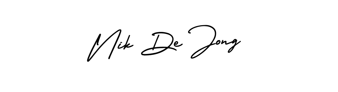 Use a signature maker to create a handwritten signature online. With this signature software, you can design (AmerikaSignatureDemo-Regular) your own signature for name Nik De Jong. Nik De Jong signature style 3 images and pictures png