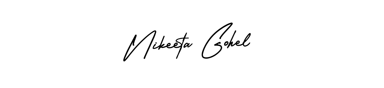 AmerikaSignatureDemo-Regular is a professional signature style that is perfect for those who want to add a touch of class to their signature. It is also a great choice for those who want to make their signature more unique. Get Nikeeta Gohel name to fancy signature for free. Nikeeta Gohel signature style 3 images and pictures png