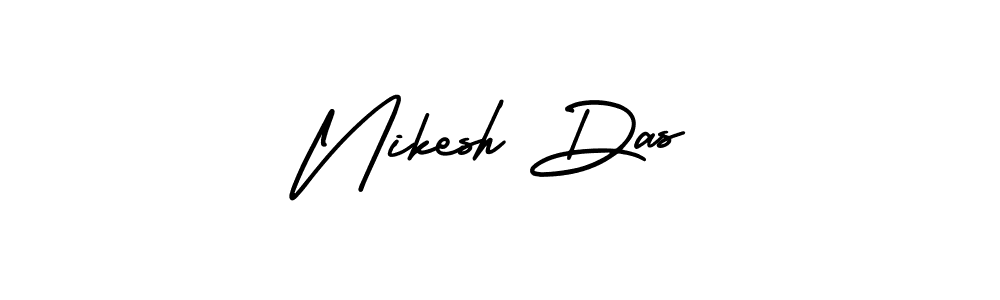 Use a signature maker to create a handwritten signature online. With this signature software, you can design (AmerikaSignatureDemo-Regular) your own signature for name Nikesh Das. Nikesh Das signature style 3 images and pictures png