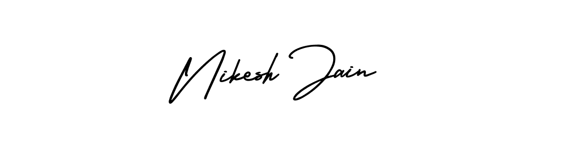 Also You can easily find your signature by using the search form. We will create Nikesh Jain name handwritten signature images for you free of cost using AmerikaSignatureDemo-Regular sign style. Nikesh Jain signature style 3 images and pictures png