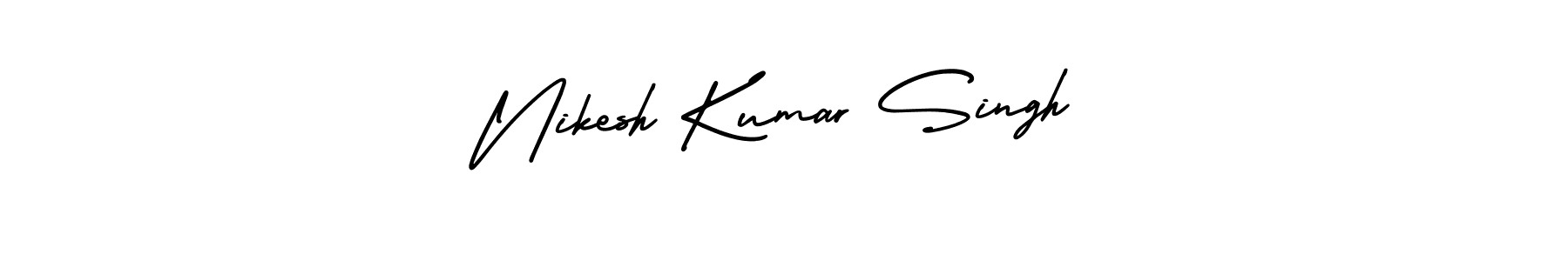 How to make Nikesh Kumar Singh signature? AmerikaSignatureDemo-Regular is a professional autograph style. Create handwritten signature for Nikesh Kumar Singh name. Nikesh Kumar Singh signature style 3 images and pictures png