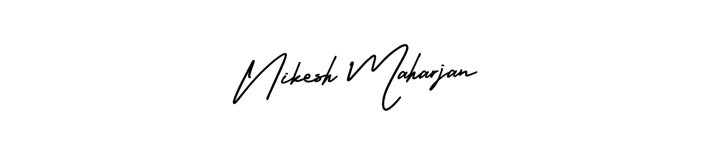 How to Draw Nikesh Maharjan signature style? AmerikaSignatureDemo-Regular is a latest design signature styles for name Nikesh Maharjan. Nikesh Maharjan signature style 3 images and pictures png