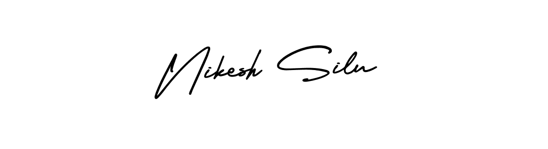 Also we have Nikesh Silu name is the best signature style. Create professional handwritten signature collection using AmerikaSignatureDemo-Regular autograph style. Nikesh Silu signature style 3 images and pictures png