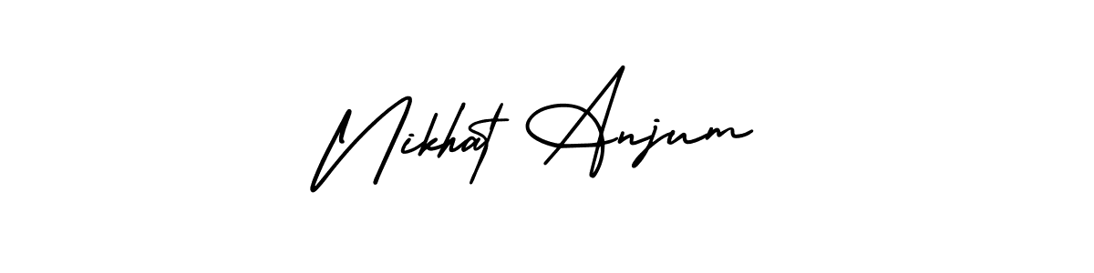 How to make Nikhat Anjum signature? AmerikaSignatureDemo-Regular is a professional autograph style. Create handwritten signature for Nikhat Anjum name. Nikhat Anjum signature style 3 images and pictures png