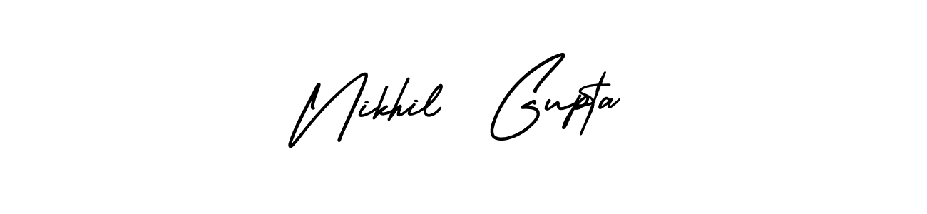 Design your own signature with our free online signature maker. With this signature software, you can create a handwritten (AmerikaSignatureDemo-Regular) signature for name Nikhil  Gupta. Nikhil  Gupta signature style 3 images and pictures png