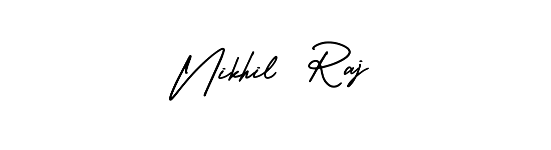 It looks lik you need a new signature style for name Nikhil  Raj. Design unique handwritten (AmerikaSignatureDemo-Regular) signature with our free signature maker in just a few clicks. Nikhil  Raj signature style 3 images and pictures png