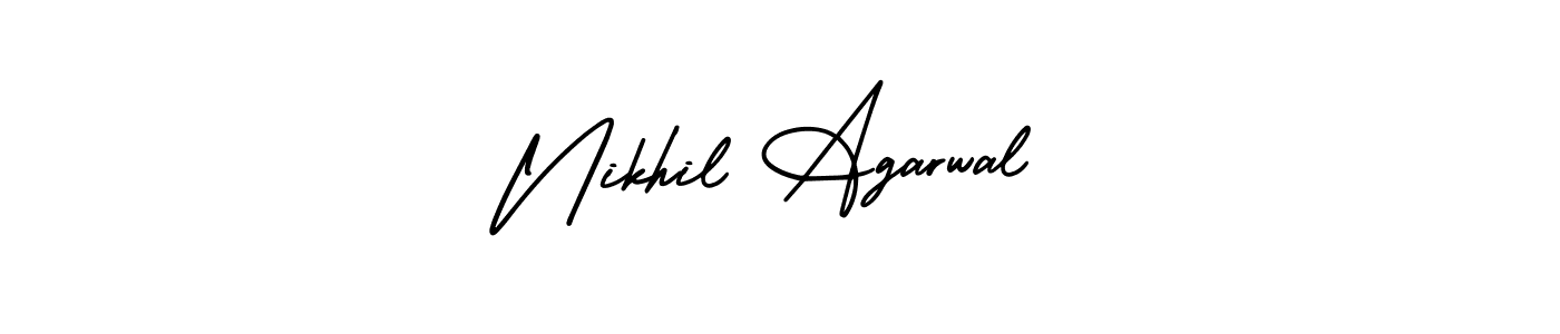 The best way (AmerikaSignatureDemo-Regular) to make a short signature is to pick only two or three words in your name. The name Nikhil Agarwal include a total of six letters. For converting this name. Nikhil Agarwal signature style 3 images and pictures png